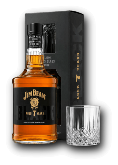 Jim Beam Black 7YO + 1 Pohárral 45% 0,7L