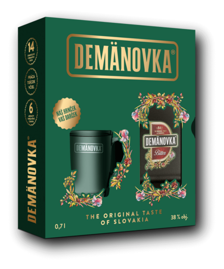 Demänovka Keserű + 1 Pohárral 38% 0,7L