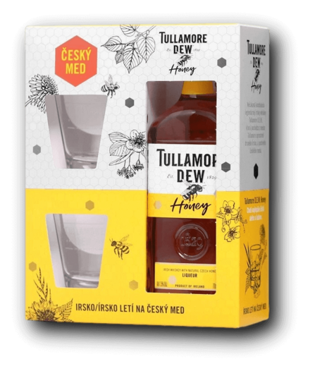 Tullamore D.E.W. Honey + 2 pohárral 35% 0,7L
