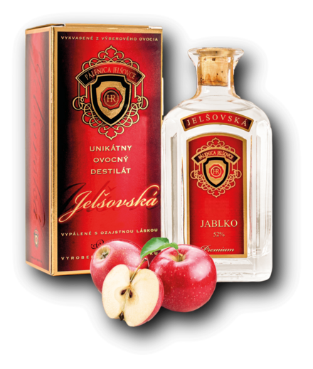 Jelšovská Alma (Golden Delicious) 2023 Premium – Almapálinka 52% 0,35L
