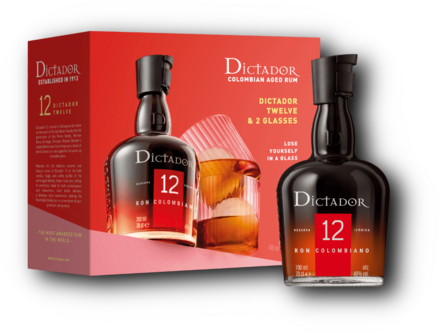 Dictador 12 Reserva Icónica + 2 pohárral 40% 0,7L