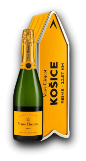 Veuve Clicquot Yellow Label Brut + nyíl Košice 12,5% 0,75L