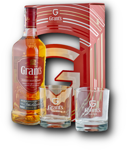 Grant's Triple Wood + 2 pohárral 40% 0,7L