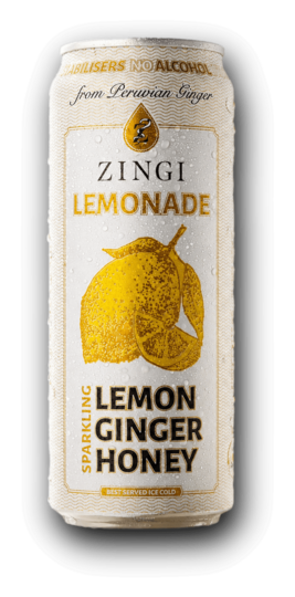 Zingi Sparkling Lemonade (Lemon, Ginger, Honey) 0,33L